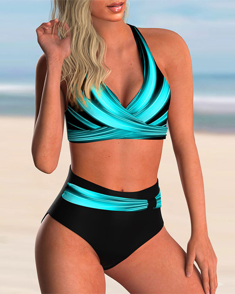 Victoria | Bikini-Set mit Kreuzdetail und Print