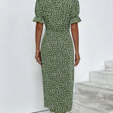 Giselle™ - Floral V-Ausschnitt Kleid
