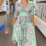 Ruth™ - Elegantes Ferien V-Ausschnitt Kleid