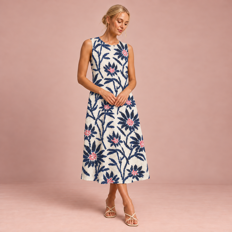 Bequemes ärmelloses Sommerkleid