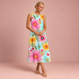 Bequemes ärmelloses Sommerkleid