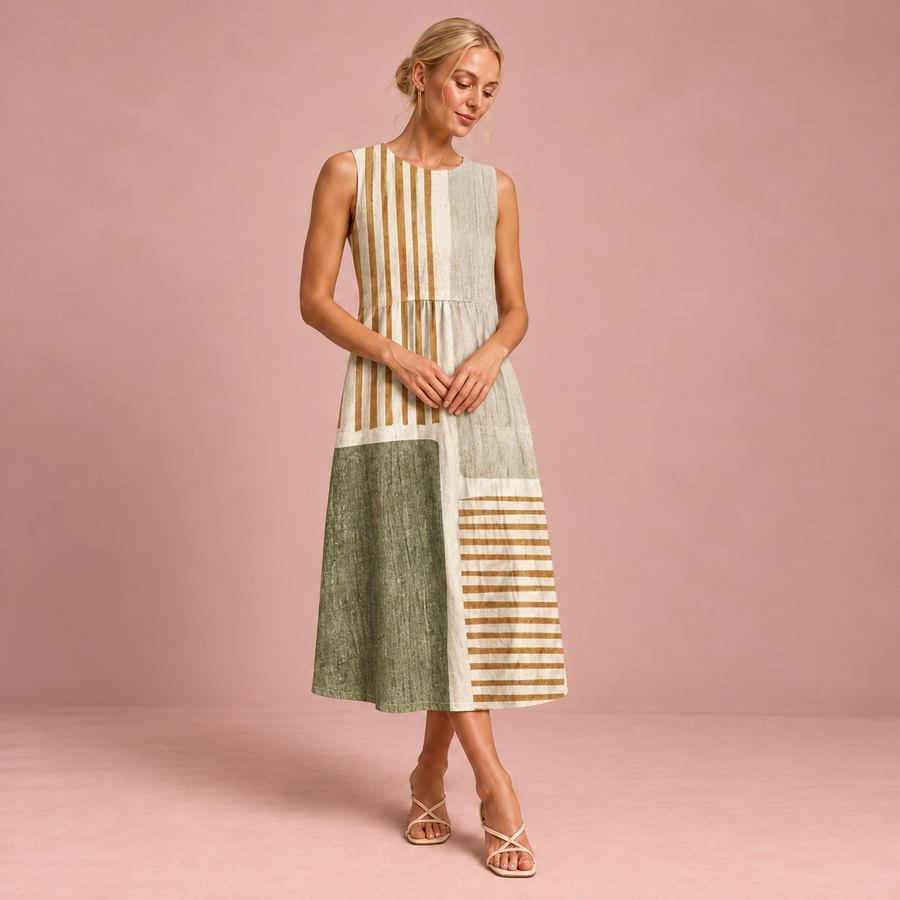 Bequemes ärmelloses Sommerkleid