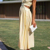 Quincy | Midi-Kleid mit Cut-Out und Taschen
