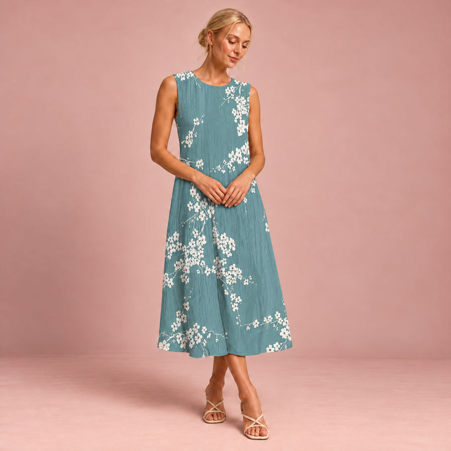 Bequemes ärmelloses Sommerkleid