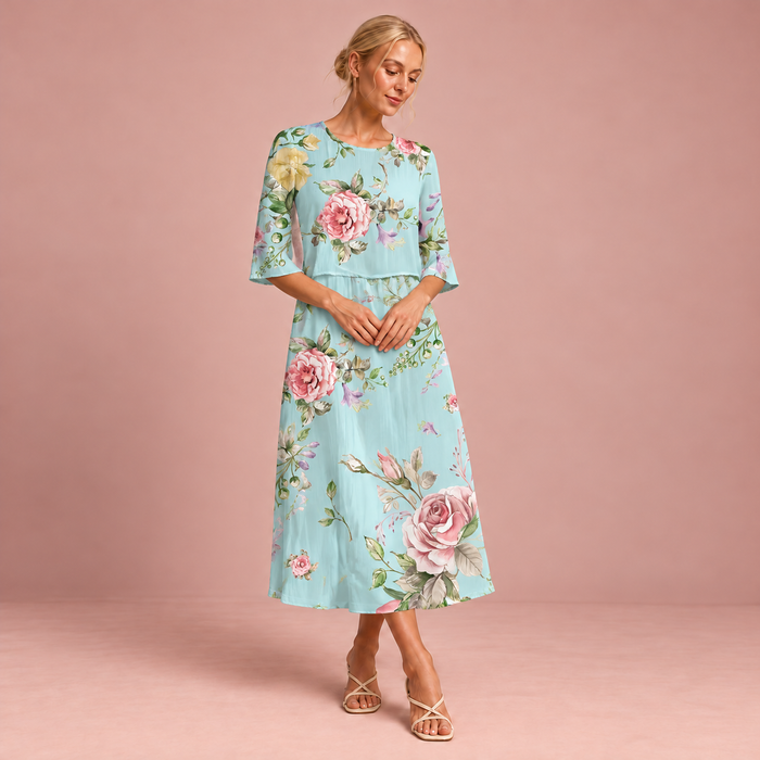 Fließendes langes Kleid – chic und bequem