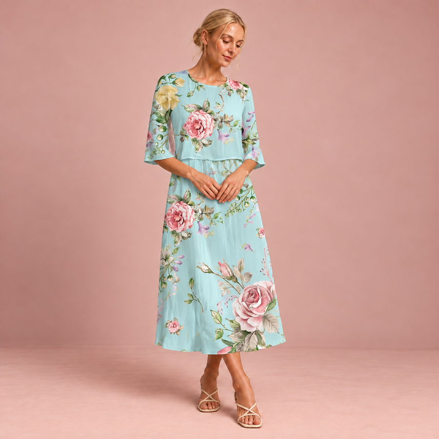 Fließendes langes Kleid – chic und bequem