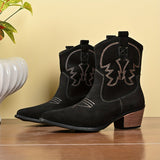 Fable | Damen Westernstiefel für breite Waden mit Stickerei