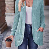Neva™ - Eleganter Rippstrick-Cardigan mit langen Ärmeln
