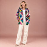 Theresa – Jacke mit künstlerischem Geometriemuster