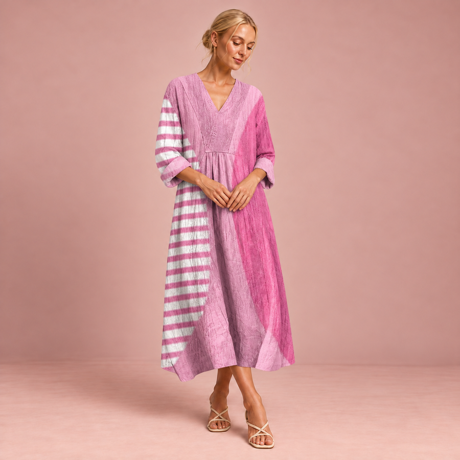 Figurschmeichelndes Sommerkleid mit Print
