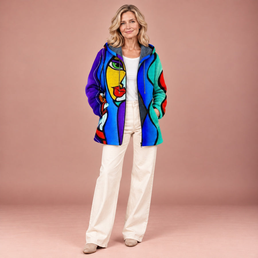 Elisa – Jacke mit farbenfroher Grafik