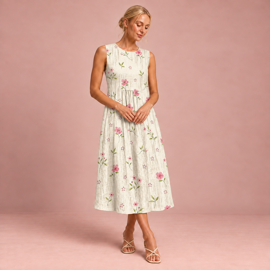 Bequemes ärmelloses Sommerkleid