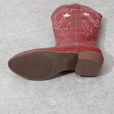 Eadith | Damen Westernstiefel mit weitem Schaft und Sternstickerei
