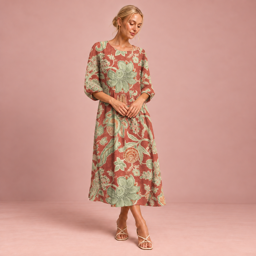 Fließendes langes Kleid – chic und bequem