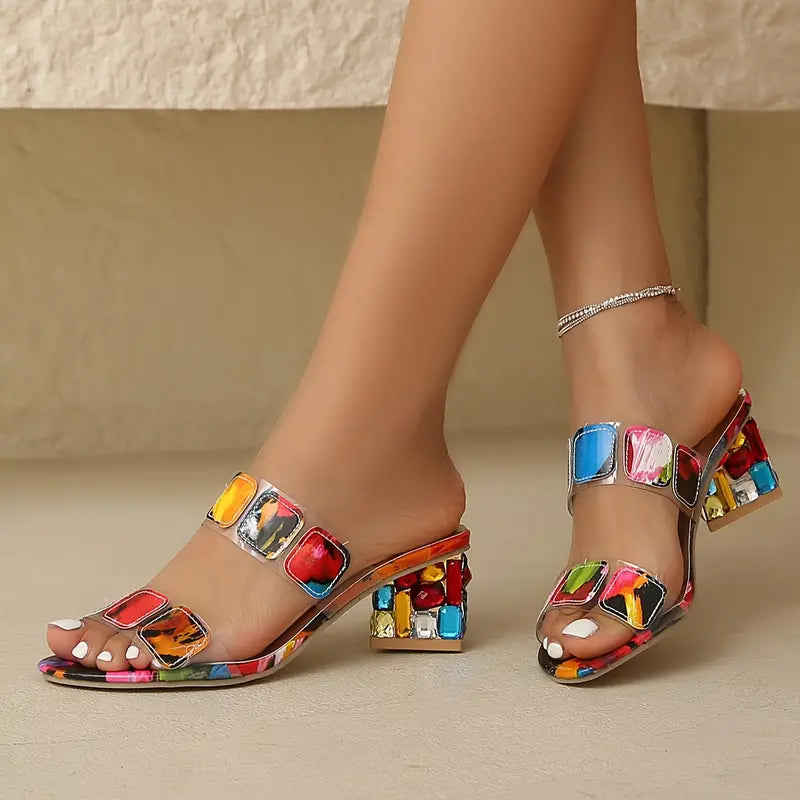 Chiara™ - Bunte Sandalen mit Doppelriemen