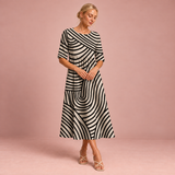 Fließendes langes Kleid – chic und bequem