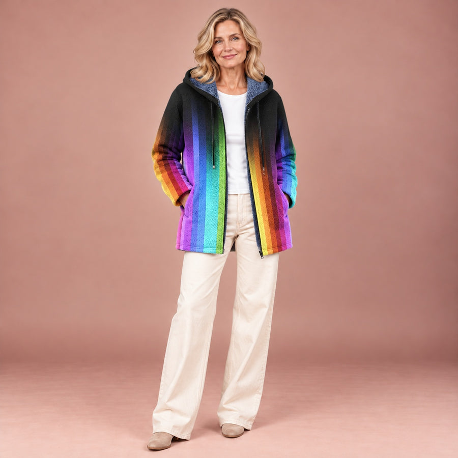 Leni – Jacke mit Regenbogen-Farbverlauf