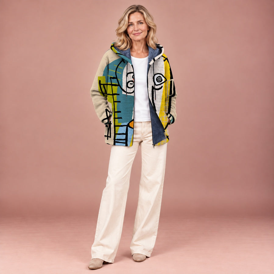 Ida – Jacke mit abstraktem Muster