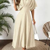 Damen Midikleid mit V-Ausschnitt