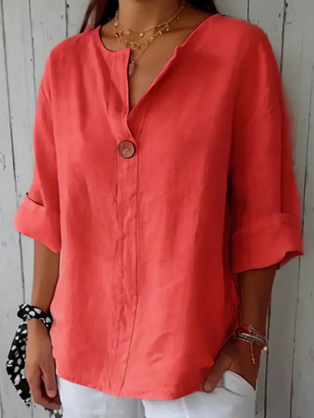 Angela™ | Legere V-Ausschnitt Bluse
