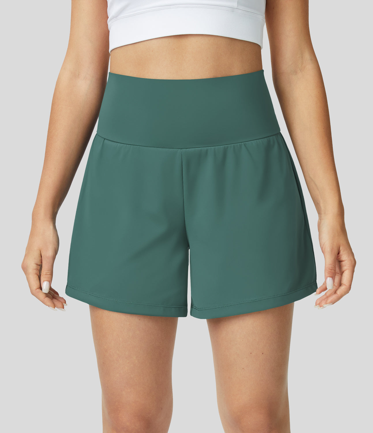 Luigia - 2 In 1 Yoga Shorts Mit Hoher Taille