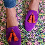 LILA LOAFERS MIT QUASTEN