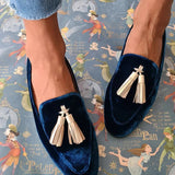 MITTERNACHT ELEGANZ LOAFERS MIT CHAMPAGNER QUASTEN