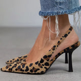 Maria™ - Stiletto-Absatzschuhe mit spitzer Zehenpartie und Leopardenmuster