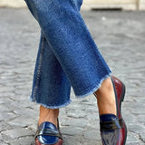 GLANZENDER TRICOLORE LOAFER