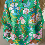 Elina | Pullover mit buntem ethnischem Blumenmuster