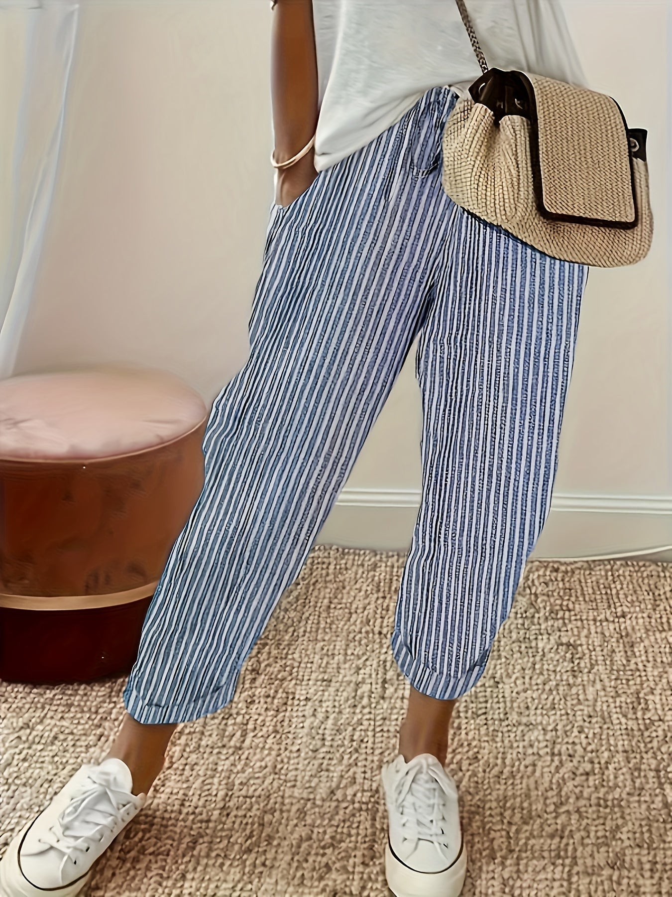 Elena™ - Gestreifte Hose mit weitem Bein
