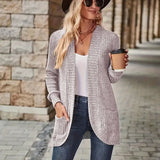 Neva™ - Eleganter Rippstrick-Cardigan mit langen Ärmeln