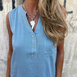 Macy™ - Bequemes Baumwoll- und Leinen-Sommerkleid