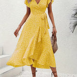 Elara | Fließendes, Bauch-umspielendes Wickelkleid