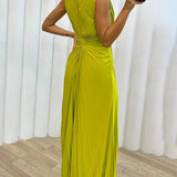 Serena | Falten Maxi Abendkleid