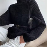 Audrey - Gestrickter Rollkragenpullover
