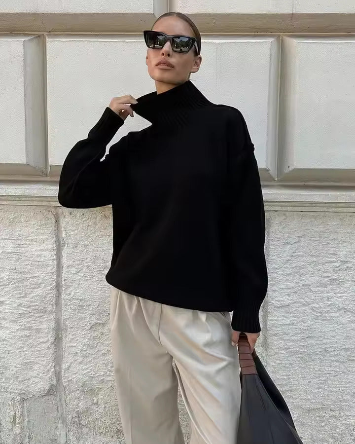 Isabella - Gestrickter Rollkragenpullover