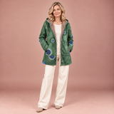 Sage – Sherpa-Jacke mit Tribal-Muster