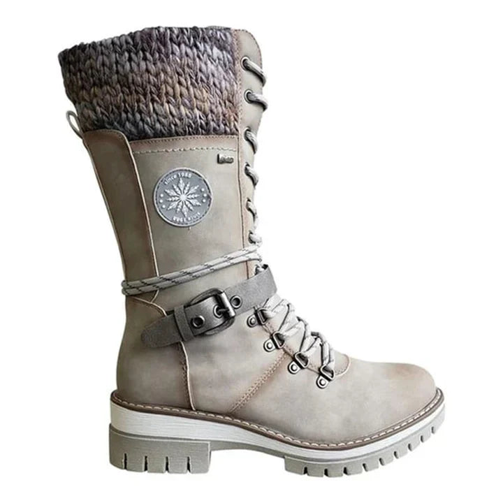 FrostLuxe™ - Wasserdichte Schnürstiefel in Wadenlänge