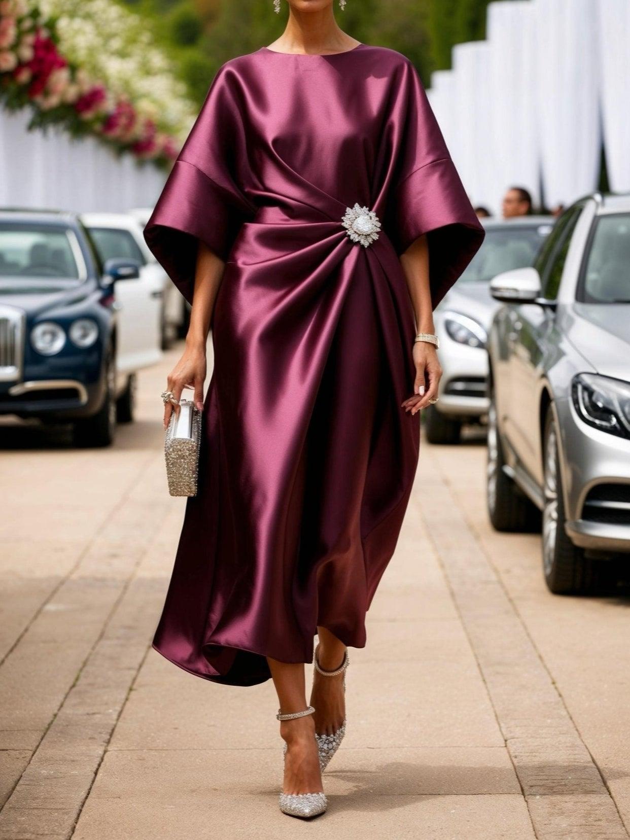Elegantes Shimmer-Maxikleid