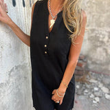 Macy™ - Bequemes Baumwoll- und Leinen-Sommerkleid