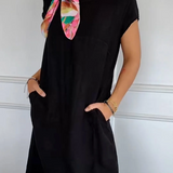 Brenna | Damen Kleid mit Taschen und kurzen Ärmeln