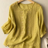 Josie™ - Frauen Bestickte Bluse