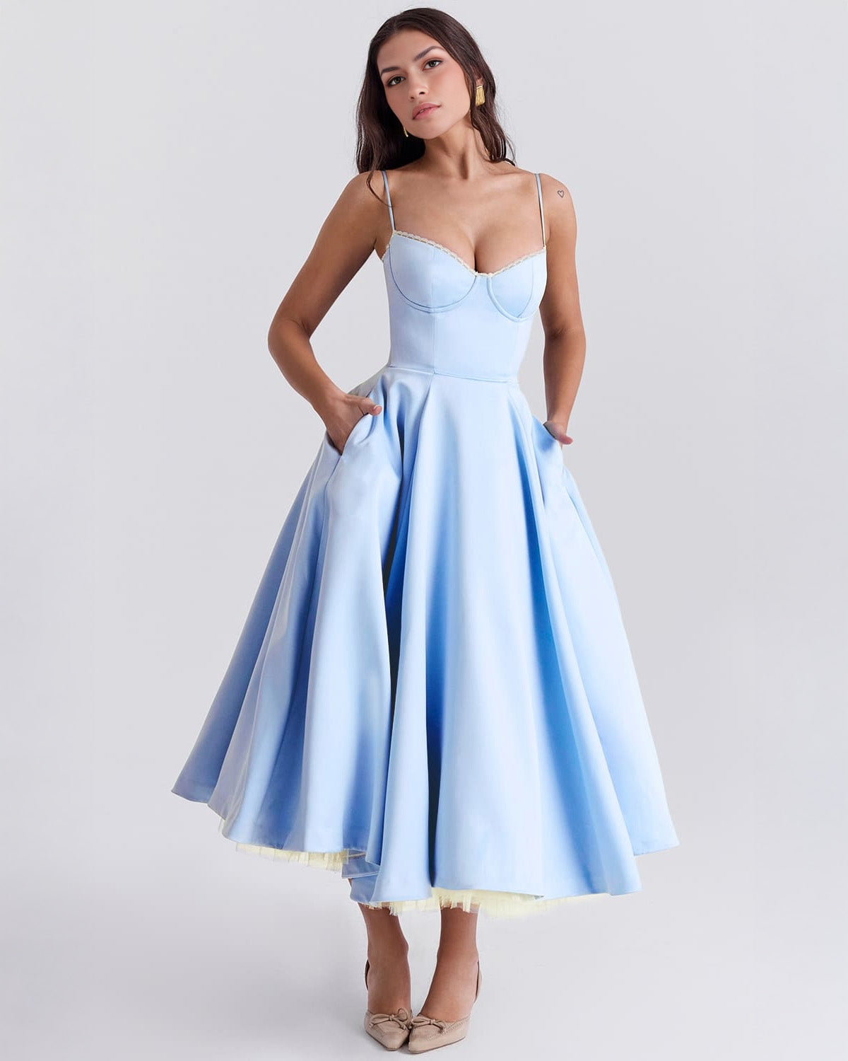 Ophira™ - Elegantes Korsett-Midi-Kleid