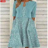 Elise™ - Blumen Zweiteiliges Midi-Kleid
