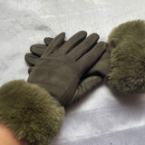 Winterhandschuhe mit Kunstfell