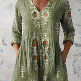 Elise | Lange Bluse mit V-Ausschnitt