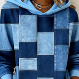 Schicker Langarm-Karierten Hoodie