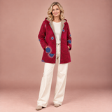 Sage – Sherpa-Jacke mit Tribal-Muster