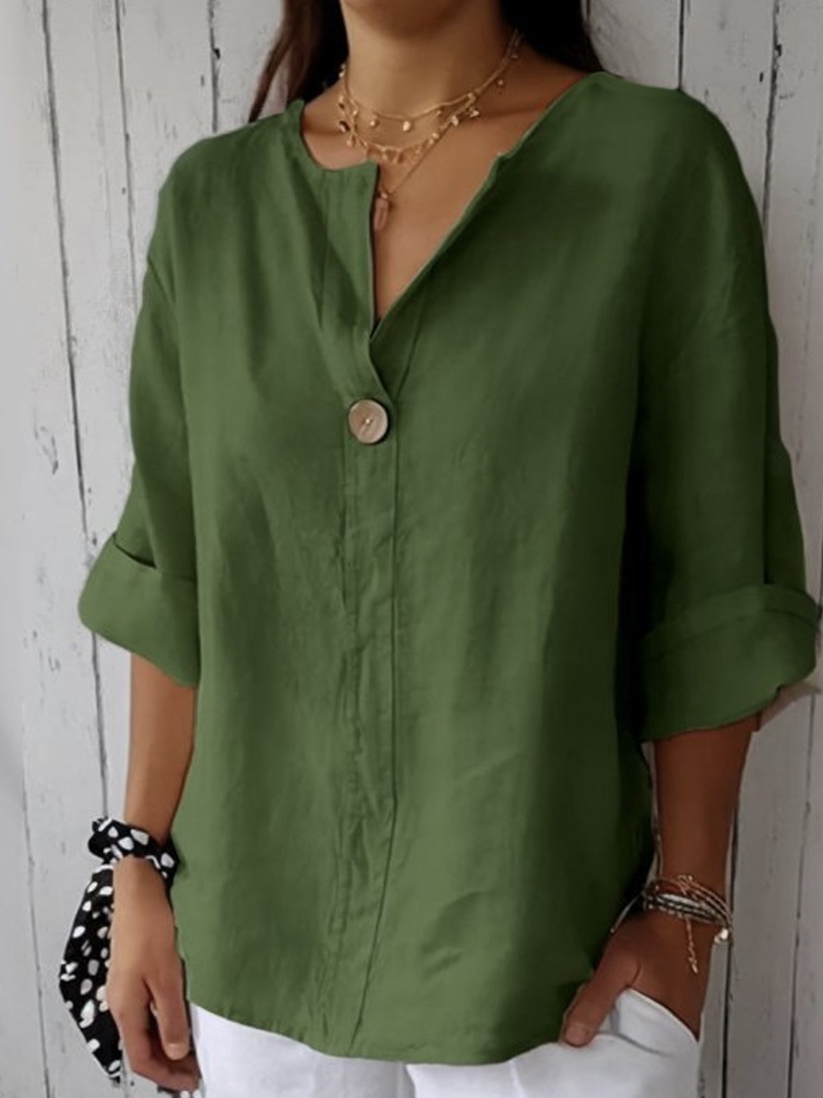 Angela™ | Legere V-Ausschnitt Bluse